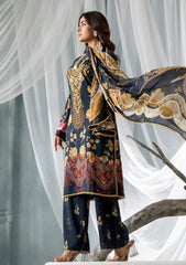 Winter - Meerak - Embroidered Linen 25 - Navy Charm