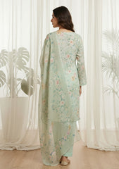 Lawn - Rubaaiyat - Digital Printed 26 - 2 By 2 - D#27 - P Green