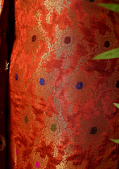 Formals - Fancy Closet - 2 pcs Suit - Satin Silk Jamawar D#10 Rust