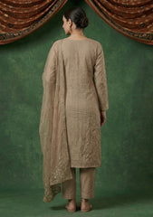 Formals - Riwaj - Fancy Net - 2 Pcs Suit - CND#04 - Brown