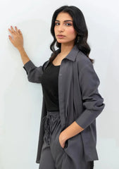Pret - Zauk - Eid Edit - Premium 26 - Charcoal Gray