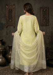 Formals - Riwaj - Fancy 26 -  Ari & Mukesh Work - 2 Pcs - D#01 - L Yellow