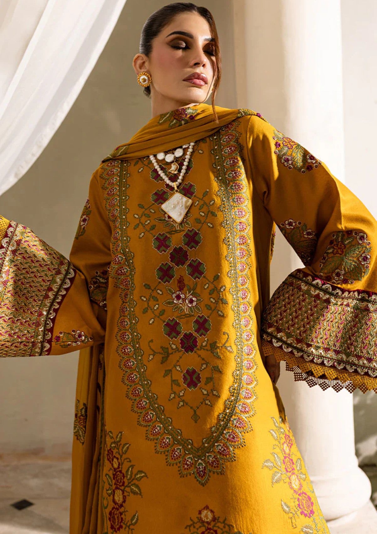 Winter Collection - Marjjan - Orya - MRK-02 A (MUSTARD)