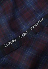 Reda Panache Super 130's Wool Fabric - M Blue