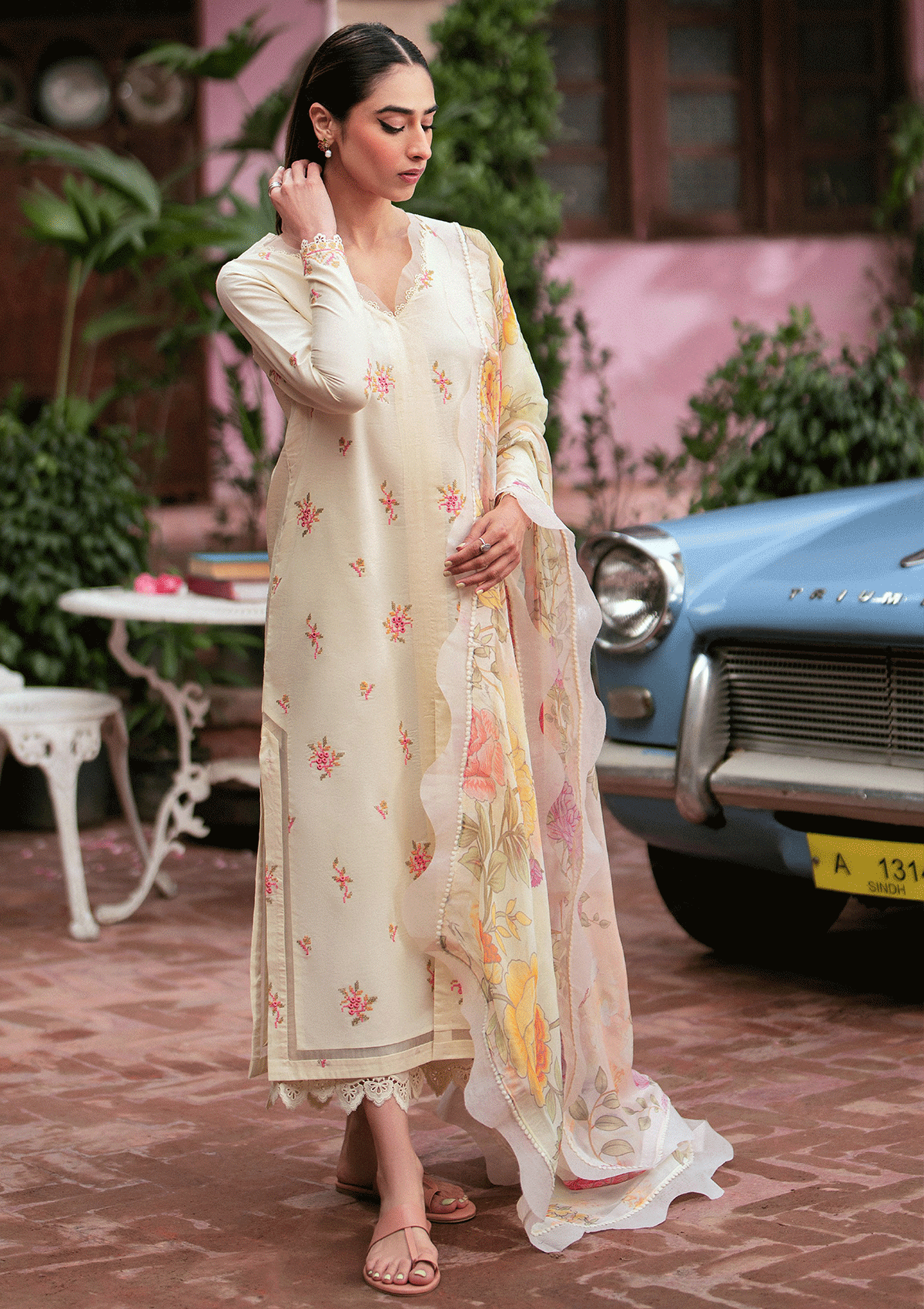 Lawn Collection - Seran - Afsanah - Unstitched - D#15 - Farina