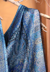 Pashmina Zari Jamawar Shawl D#215 - Blue