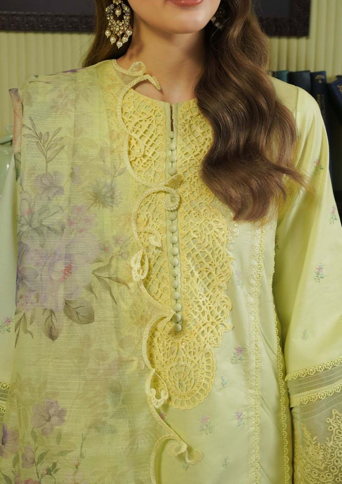 Lawn Collection - Zarqash - Tresor - Luxury Lawn 24 - ZQT#08 - PRIMROSE