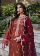 Lawn - Farasha - Bahar - FB25#03 - Russet Dusk