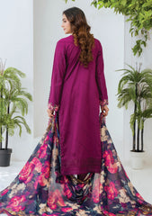 Lawn - Abeer Rasheed - Farzana - Luxury 25 - AR#07 - Deep Plum