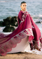 Lawn - Alif - Dastan Luxury - ADL25#02 - Cherry Wine