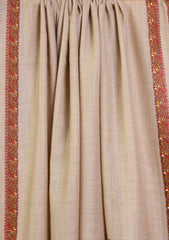 Pashmina Embroidered Border Shawl D#270 - Skin