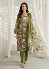Lawn - Rubaaiyat - Chikankari 26 - Silk Dupatta - D#03 - M Green