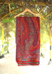 Pashmina Jamawar Shawl D - 55 - Maroon