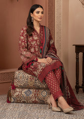 Winter - Riwaj - Printed Marina - 3 Pcs - Wool Shawl 25 - D#53