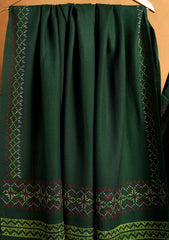 Pashmina Needle Work Shawl D#17 - D Green