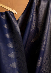 Silk Zari Jamawar Shawl D#01 - N Blue