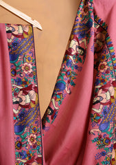 Pashmina Embroidered Border Shawl D#268 - Carrot