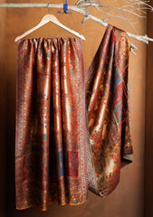 Pashmina Zari Jamawar Shawl D#52 - Rust