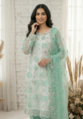 Formals - Riwaj - Fancy Net - 2 Pcs Suit - D#01 - Aqua