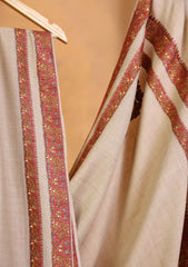 Pashmina Embroidered Border Shawl D#270 - Skin