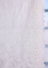 Embroidered Lawn Summer Shawl D#52 - White
