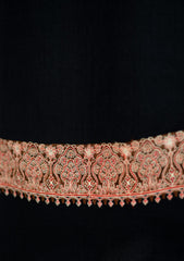 Pashmina Wool Embroidered Shawl D - 04 - Black