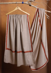 Pashmina Embroidered Border Shawl D#02 - Skin 2