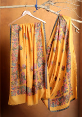 Pashmina Jamawar Shawl D#152 - Mustard