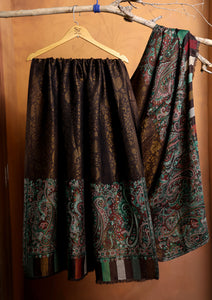 Pashmina Zari Jamawar Shawl D#08 - CH Brown