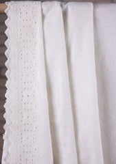 Embroidered Lawn Summer Shawl D#52 - White