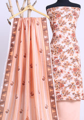 Winter - Rubaaiyat - D Prints - Marina 26 - Wool Shawl - RPM#09 - Peach