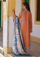 Lawn - Farah Talib Aziz - Luxury Unstitched 26 - FTA#04 - Lucia Burnt Orange