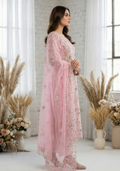 Formals - Riwaj - Fancy Net - 2 Pcs Suit - D#01 - Pink