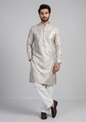 Elite Men Fancy Jamawar Fabric - Skin