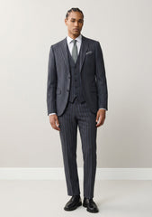 Loro Piana Wish 15 Micron Wool Super 170's Fabric - K Grey