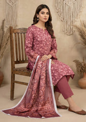 Winter - Rubaaiyat - D Prints - Marina 26 - Wool Shawl - RPM#12 - DT Pink