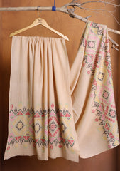 Pashmina Needle Work Shawl D#27 - L Skin