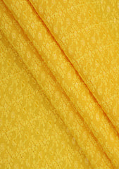 Elite Men Embroidered Sequence Viscose Fabric - Yellow