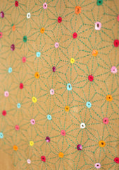 Pashmina Wool Needle Work Shawl D - 14 - Skin