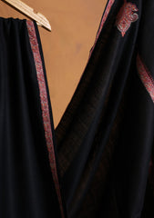 Pashmina Embroidered Border Shawl D#01 - Black 1