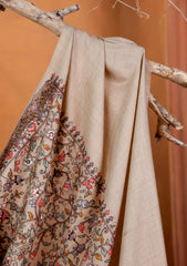 Pashmina Embroidered Jaaldar  Shawl D#01 - Skin