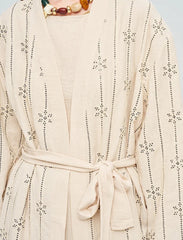 Pret - Moven - Beaded Kimono and Tank Top Set with Belt - Skin
