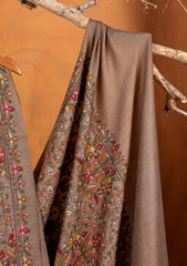 Pashmina Embroidered Jaaldar Shawl D#02 - M Grey 1