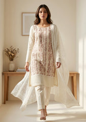 Lawn - Rubaaiyat - R Prints 26 - D#212 - Cream