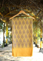 Pashmina Kaani Work Shawl D - 05 - Yellow