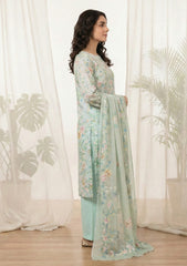 Lawn - Rubaaiyat - Digital Printed 26 - 2 By 2 - D#27 - P Green