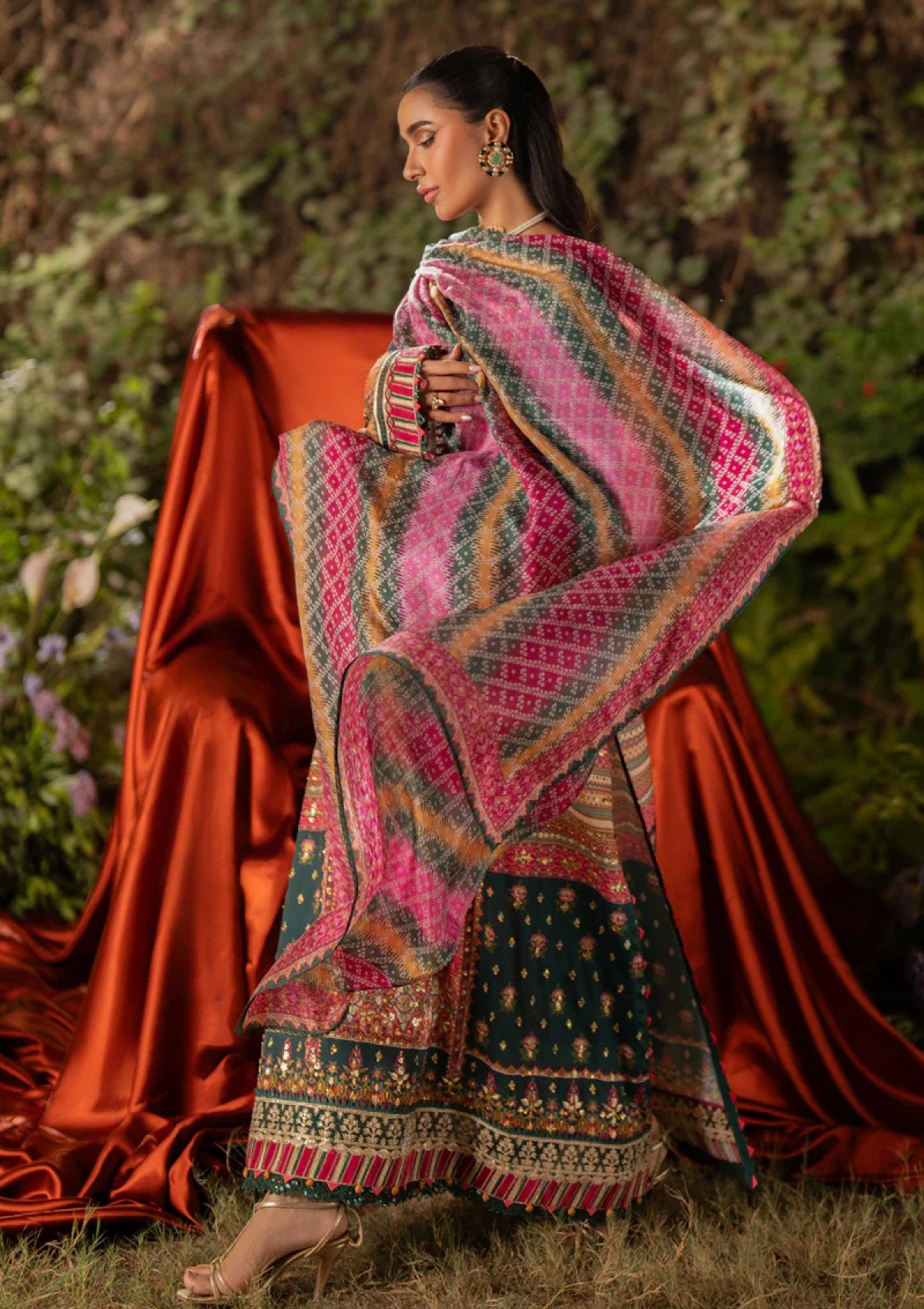 Winter Collection - Qalamkar - Luxe Silk 24 - UA-02 NINA