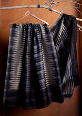 Pashmina Zari Jamawar Shawl D#73 - Black