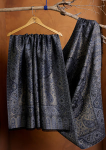 Pashmina Zari Jamawar Shawl D#22 - Grey