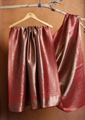 Silk Zari Jamawar Shawl D#51 - Maroon